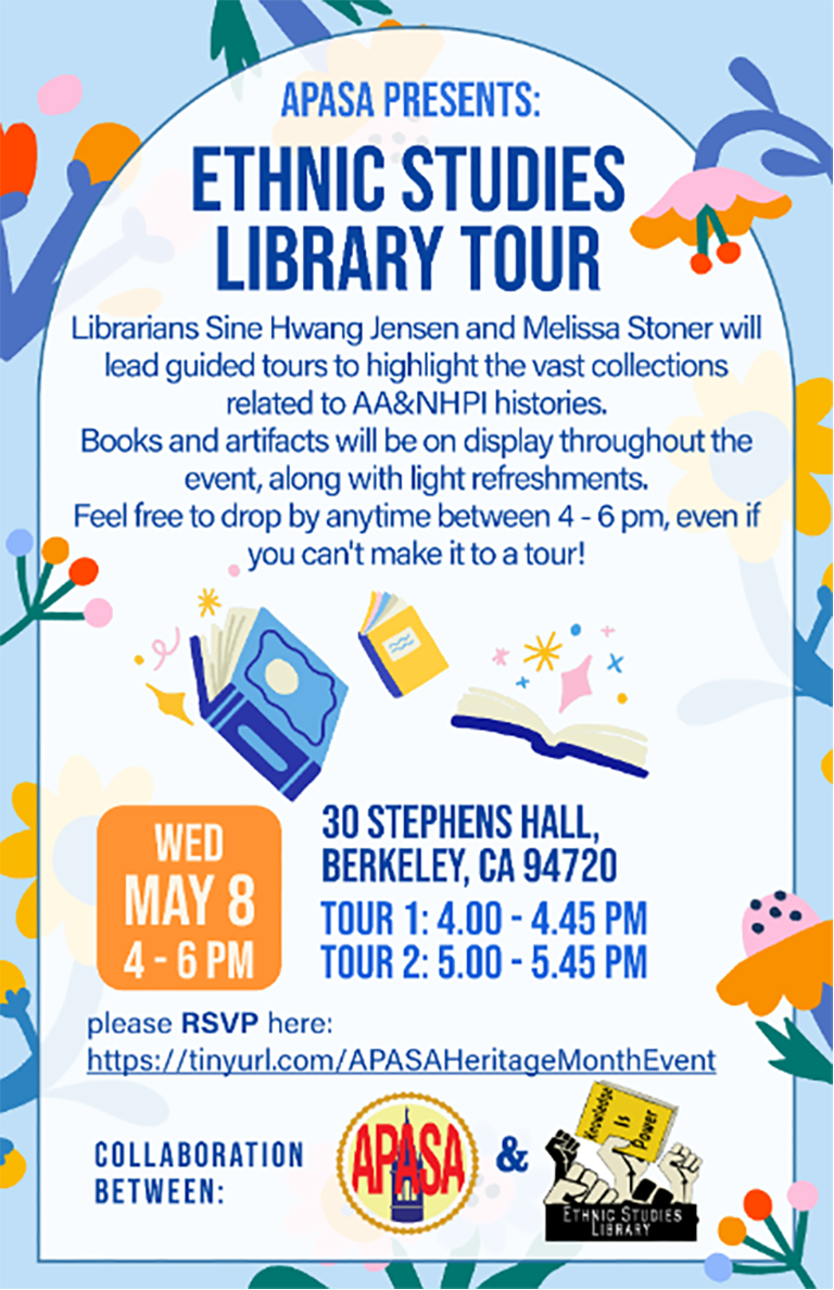 Flyer for Ethnic Studies library tour