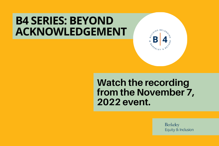 B4: series beyond acknowledgement watch the recording from the November 7, 2022 event