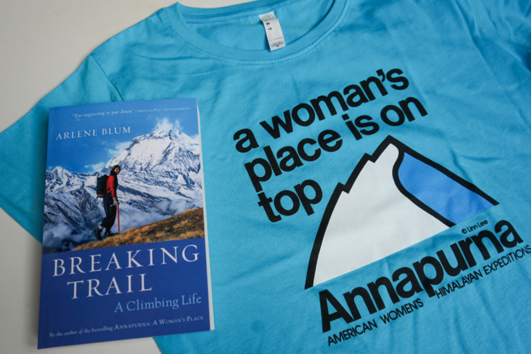 Blum helped fund the all-women Annapurna expedition by selling T-shirts.