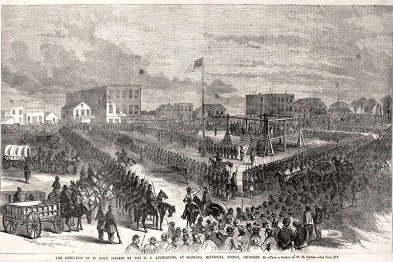 Growing up in Mankato, Minnesota, John Biewen says, nobody ever talked about the most important historical event ever to happen there: in 1862, it was the site of the largest mass execution in U.S. history. Thirty-eight Dakota Indians were hanged after a