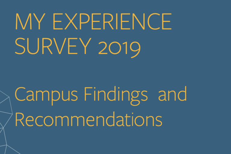 My Experience Survey 2019 - Campus Findings and Recommendations