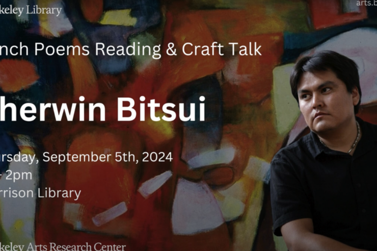 Lunch poems reading craft and talk sherwin bitsui thursday september 5th 2024 12-2pm morrison library