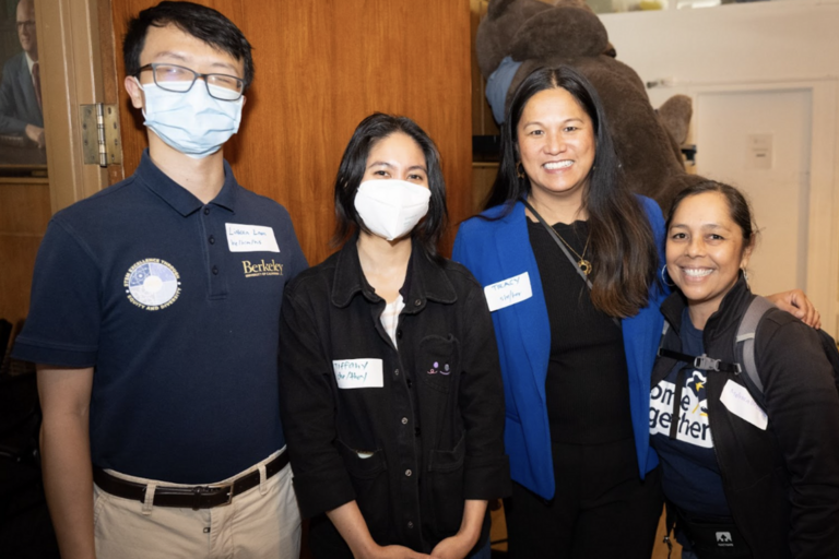 With smiles and support, staff from the Asian Pacific American Systemwide Alliance (APASA) and the Filipinx Faculty and Staff Association (FFSA) greeted attendees as they entered Alumni House.