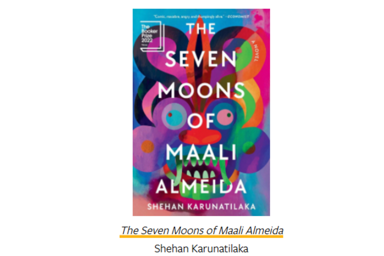 The Seven Moons of Maali Almeida by Shehan Karunatilaka book cover