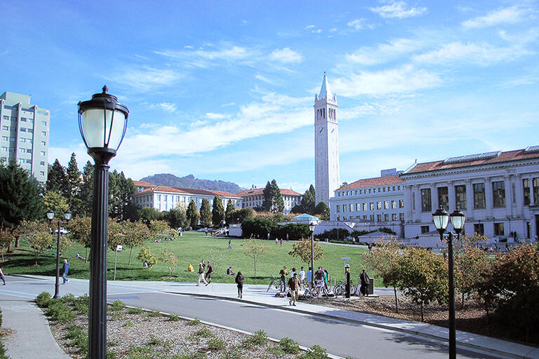 View of Doe Library and the Campanile