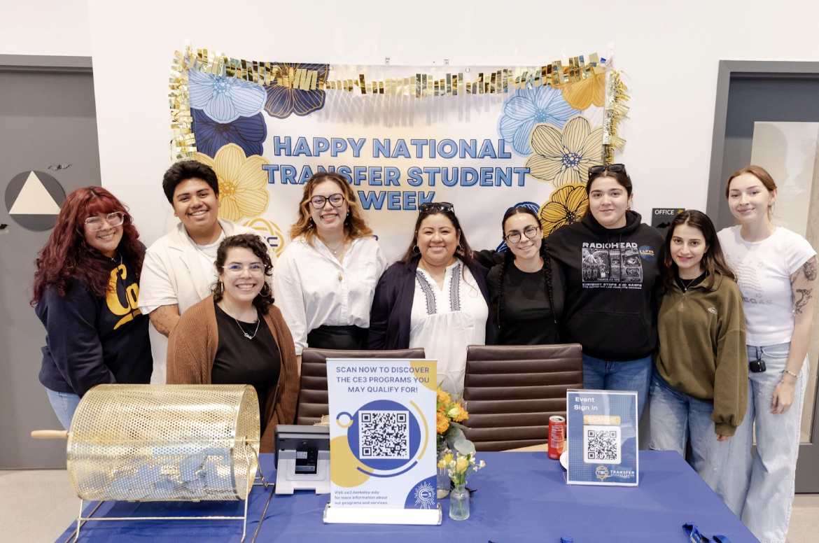 A group photo of out Transfer Student Center professional and student staff during the Transfer Student Center at Anchor Open House celebrating 2024 National Transfer Student Week