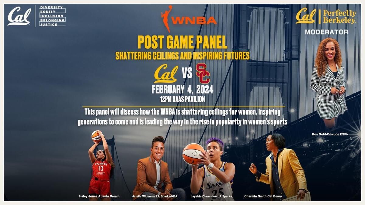 WNBA Panel, Go Girls, Go Bears, Go Play Highlight USC Game Flyer