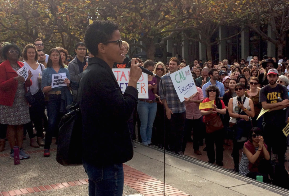 Equity Advisor rally in support of students