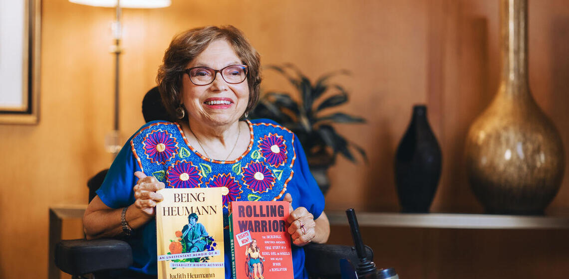 Judith Heumann, who graduated in 1975 with a master's degree from UC Berkeley's School of Public Health, helped lead the Disabil