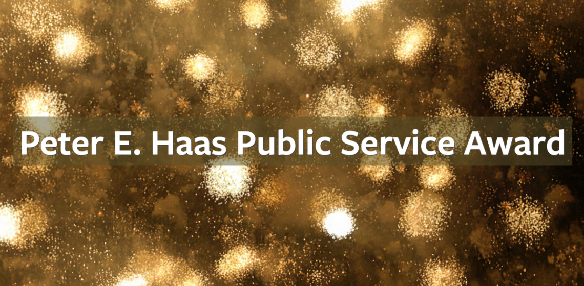 peter e haas public service award