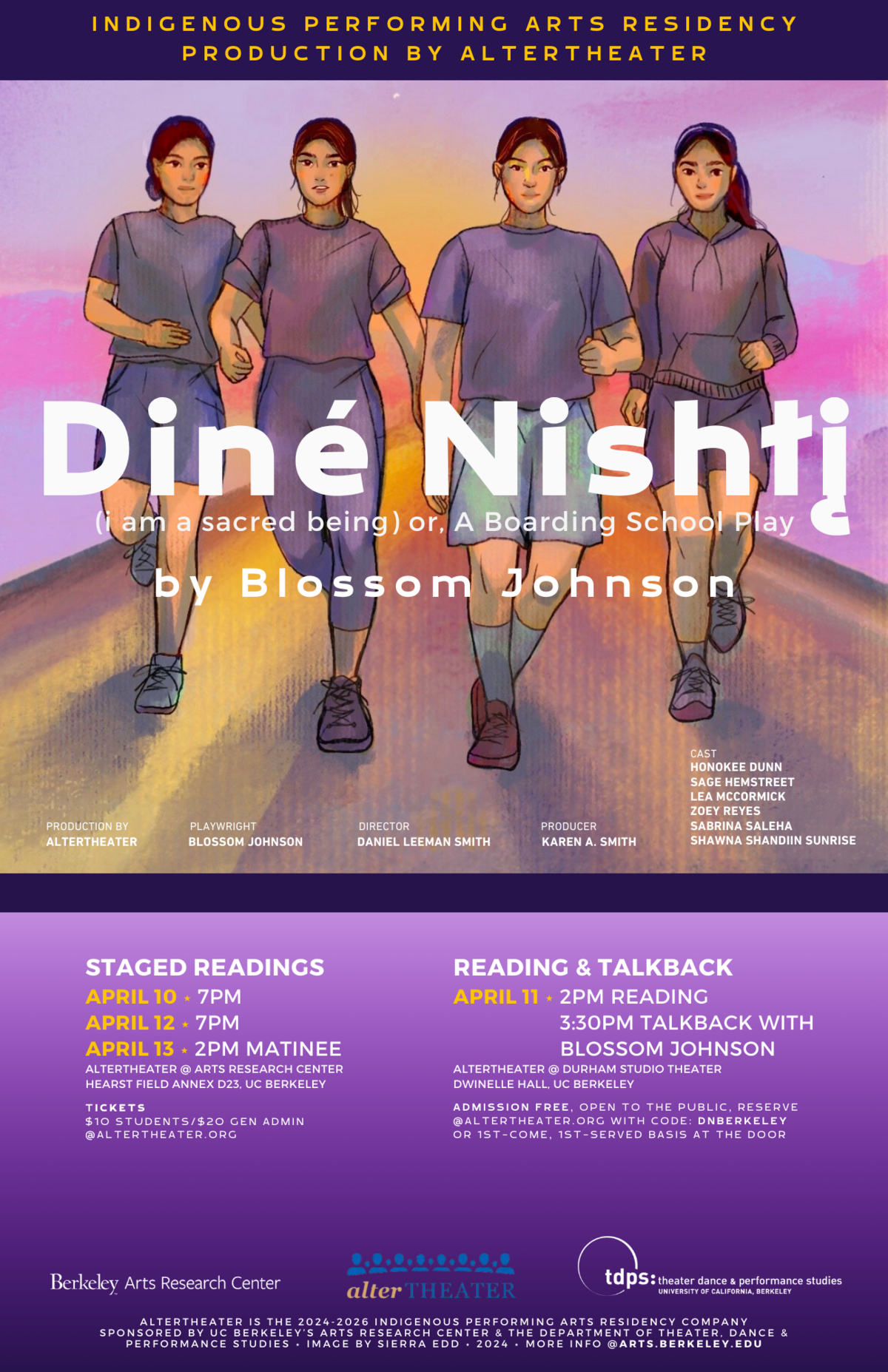 Diné Nishłį (i am a sacred being) or, A Boarding School Play flyer